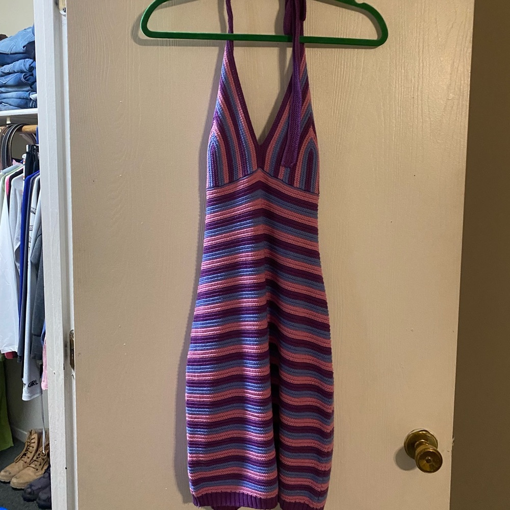 Crochet mini dress